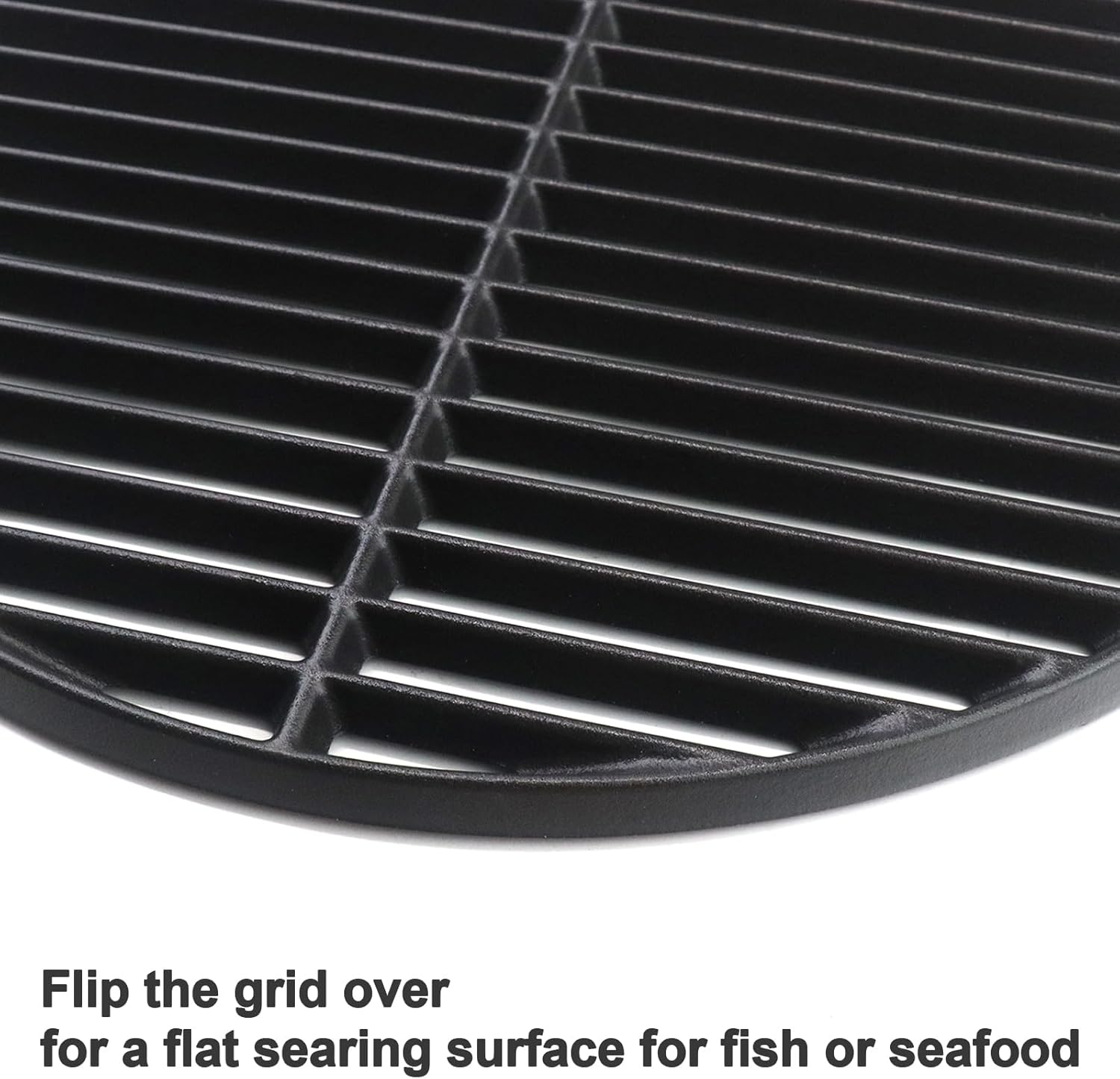 18 3/16" Grill Grates for Large Big Green Egg, Cast Iron Grid Grates Replacement for Kamado Joe KJ23RH Classic I, KJ-23RHC Classic II, KJ23NRHCI Classic III, Vision Grill VGKSS-CC2, B-11N1A1-Y2A