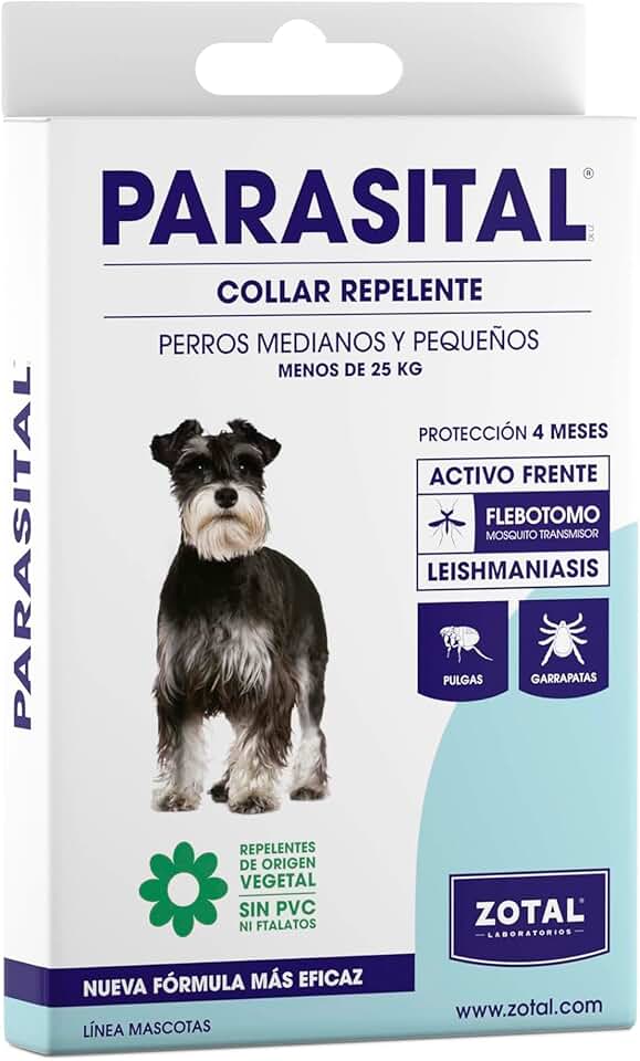 Zotal Parasital collar antiparasitario 60 cm, perros medianos y pequeños