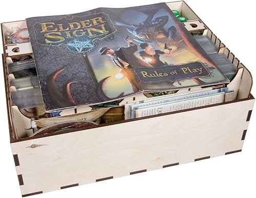 Vista 44 de The Broken Token Arkham Horror: The Card Game Revised Core Set Organizador compatible, caja de almacenamiento de madera para juegos de mesa