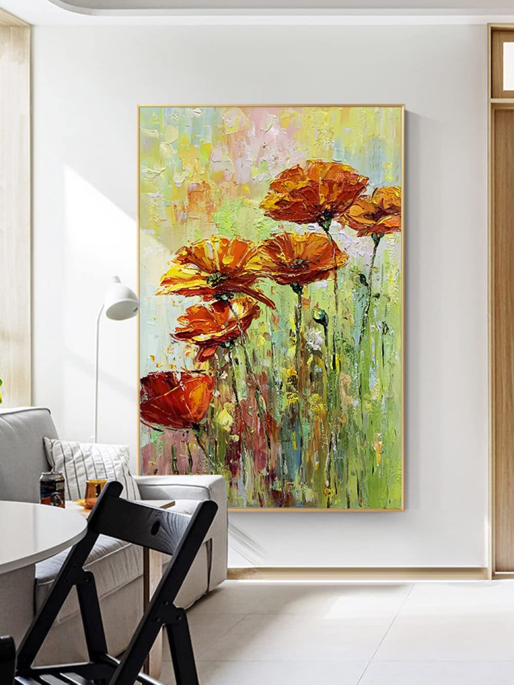 Moderno 100% dipinto a mano dipinti ad olio opere d'arte su tela wall art lussuoso astratto pastorale ristorante di lusso floreale floreale per soggiorno camera da letto decorazioni per la casa 3d c