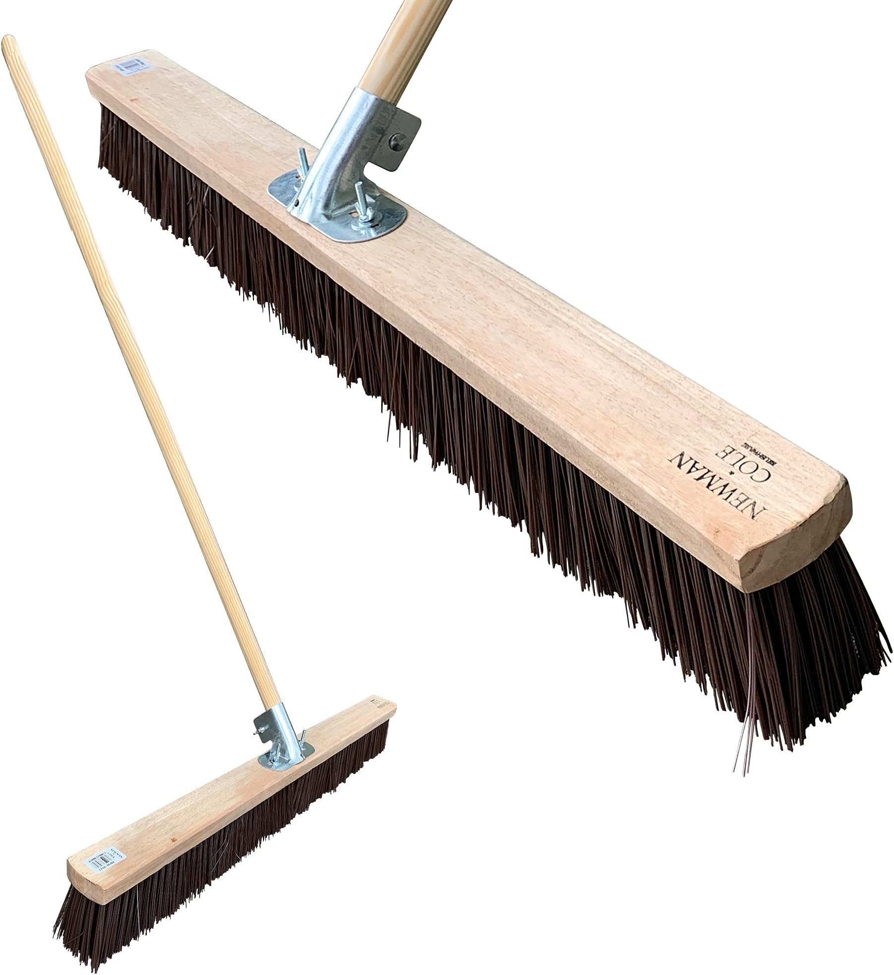 36” Wide Broom Outdoor, Extra-Large Heavy Duty Broom Sweeping Brush for Big Yards and Industrial Cleaning (36” Synthetic Poly Stiff Broom Complete with Handle)…
