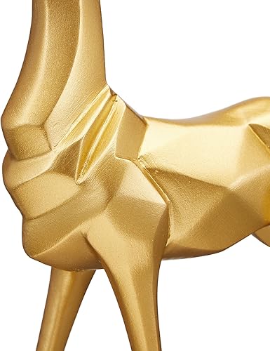 Miniatura 6 de Regalo decorativo de Navidad, 2 piezas de escultura de ciervo geométricos 3D utilizados para establecer un ambiente festivo, chimenea, mesa de