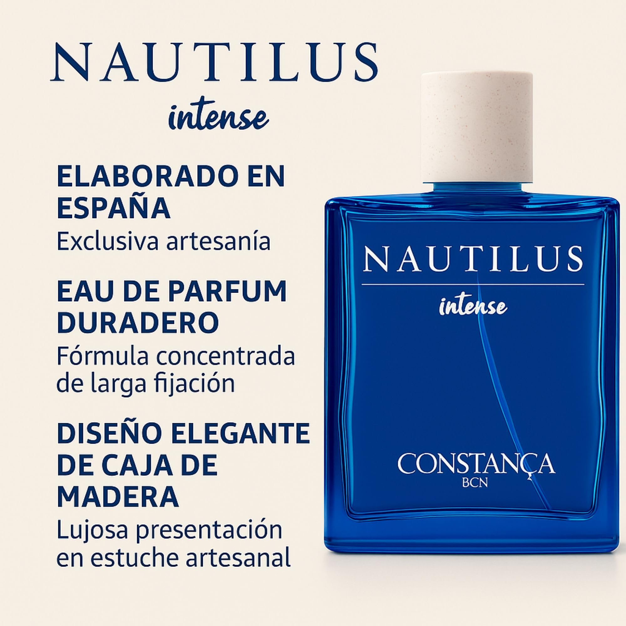 NAUTILUS INTENSE Perfumy męskie rzemieślnicze 100 ml Woda perfumowana naturalna woda perfumowana w sprayu z nutami morskimi i ozonami długi czas z bursztynem i piżmem