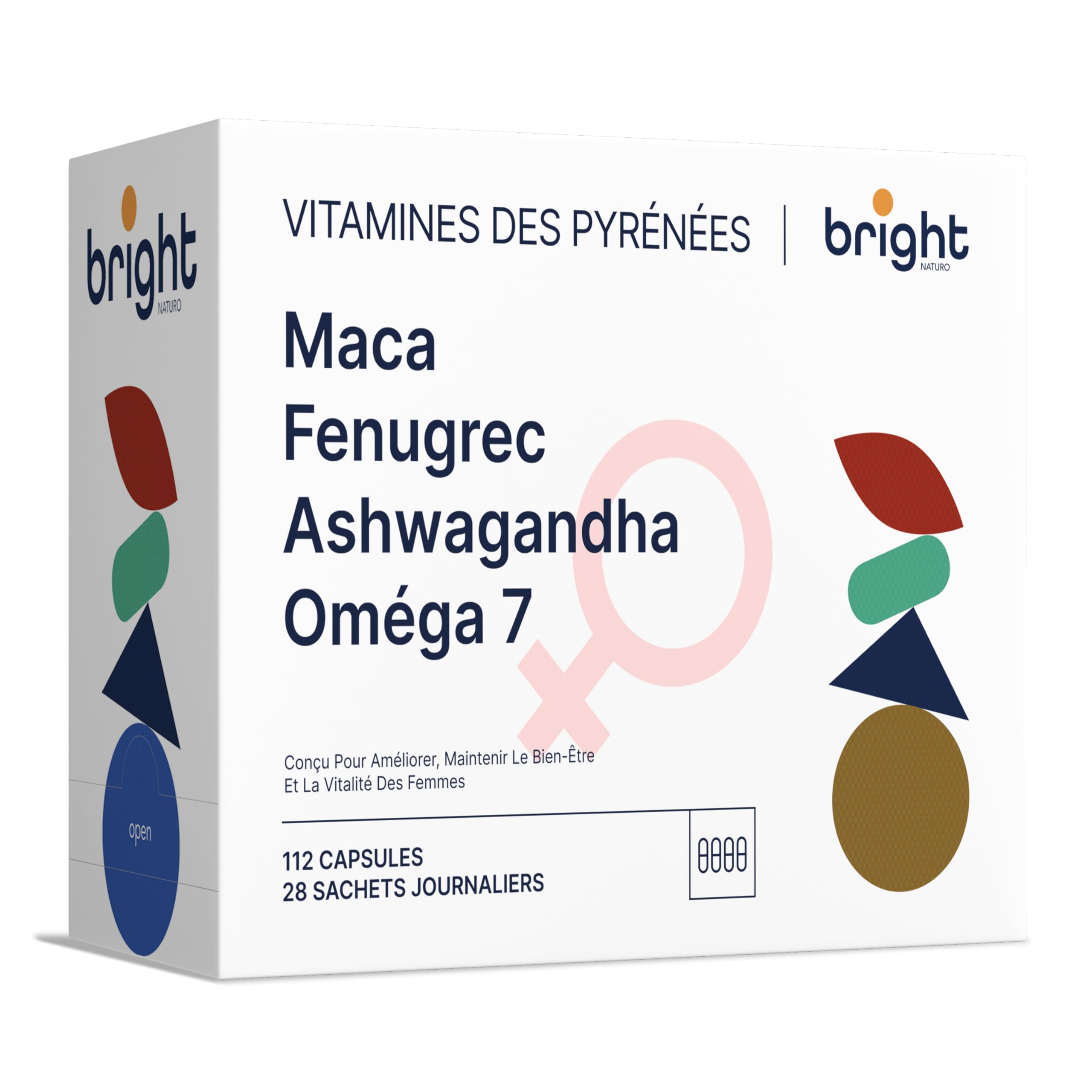 Maca des Andes, Fenugrec, Ashwagandha, Omega 7 - SmartAbsorb™ | pour l’énergie, 