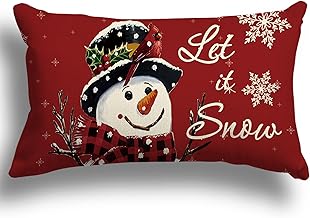 ZWJD Christmas Cushions 30 x 50 Cushion Sofa Christmas Set of 1 Decorative Cushion Covers for Sofa Bed for Christmas Decoration