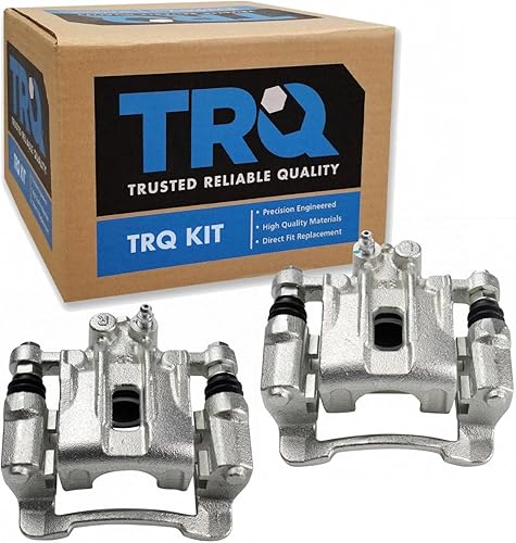 TRQ Juego de pinzas de freno trasero compatible con Hyundai Tucson 2010-2015 Kia Sportage 2011-2016