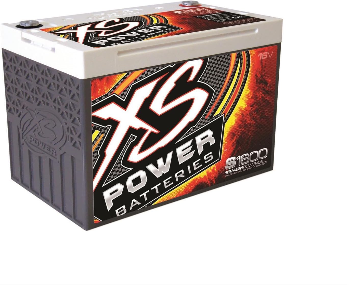 XS Power S1600 16V 2,000 Amp AGM Starting Battery with 3/8" Stud Terminal