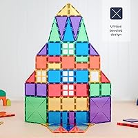 Vista 4 de Connetix Fichas Magnéticas Paquete Creativo Arcoíris, 102 Piezas