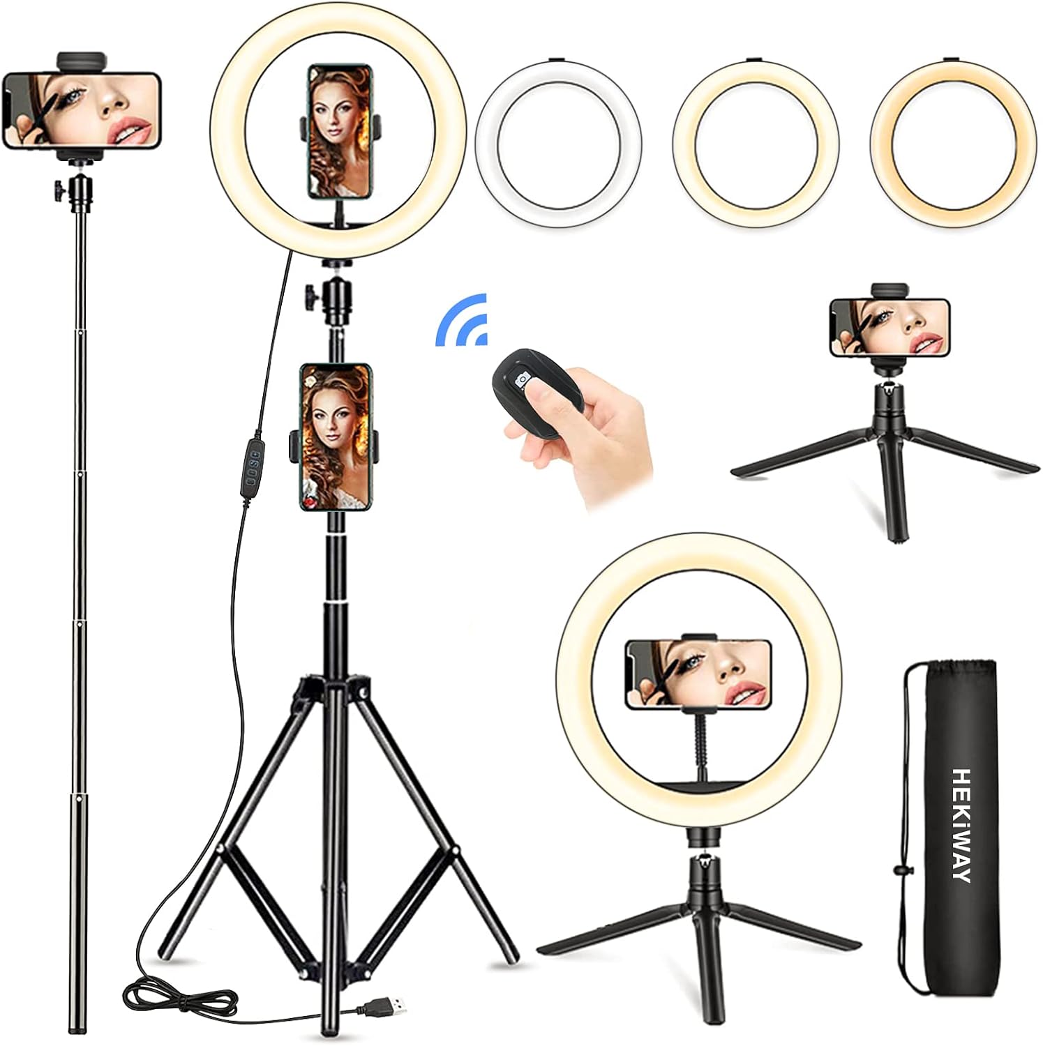 Ring Light with Tripod Stand, 10 Selfie Ring Kuwait Ubuy