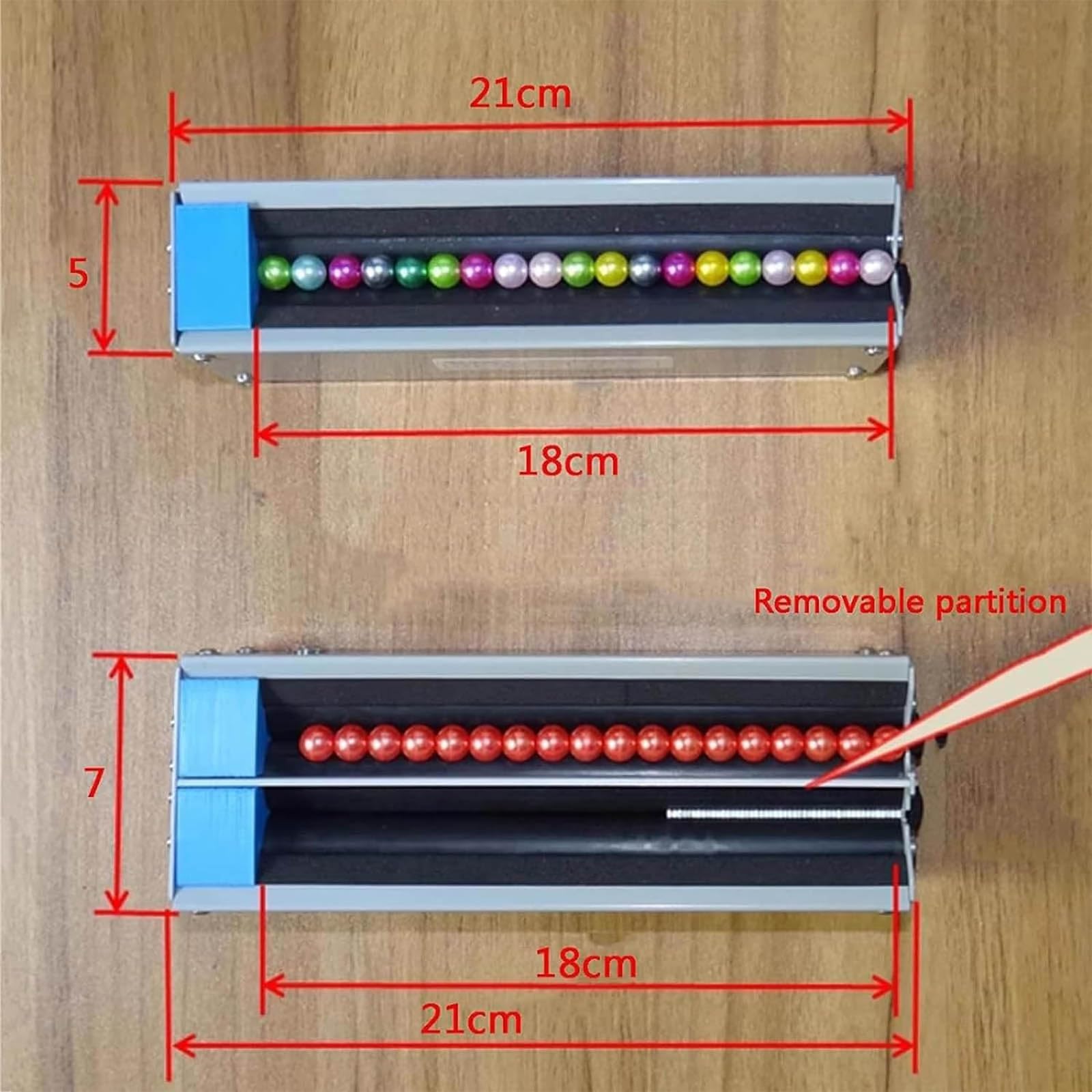Elektryczna maszyna do zawieszania koralików, przenośna, dwukanałowa, z ogranicznikiem długości, zakres nawijania koralików od 1,5 do 17 mm, funkcja automatycznego wyrównania igieł, do bransoletek i
