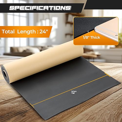 Miniatura 2 de NATGAI Esponja de neopreno con lámina de goma de espuma adhesiva de 18 pulgadas de grosor x 12 pulgadas de ancho x 24 pulgadas de largo, cortada a