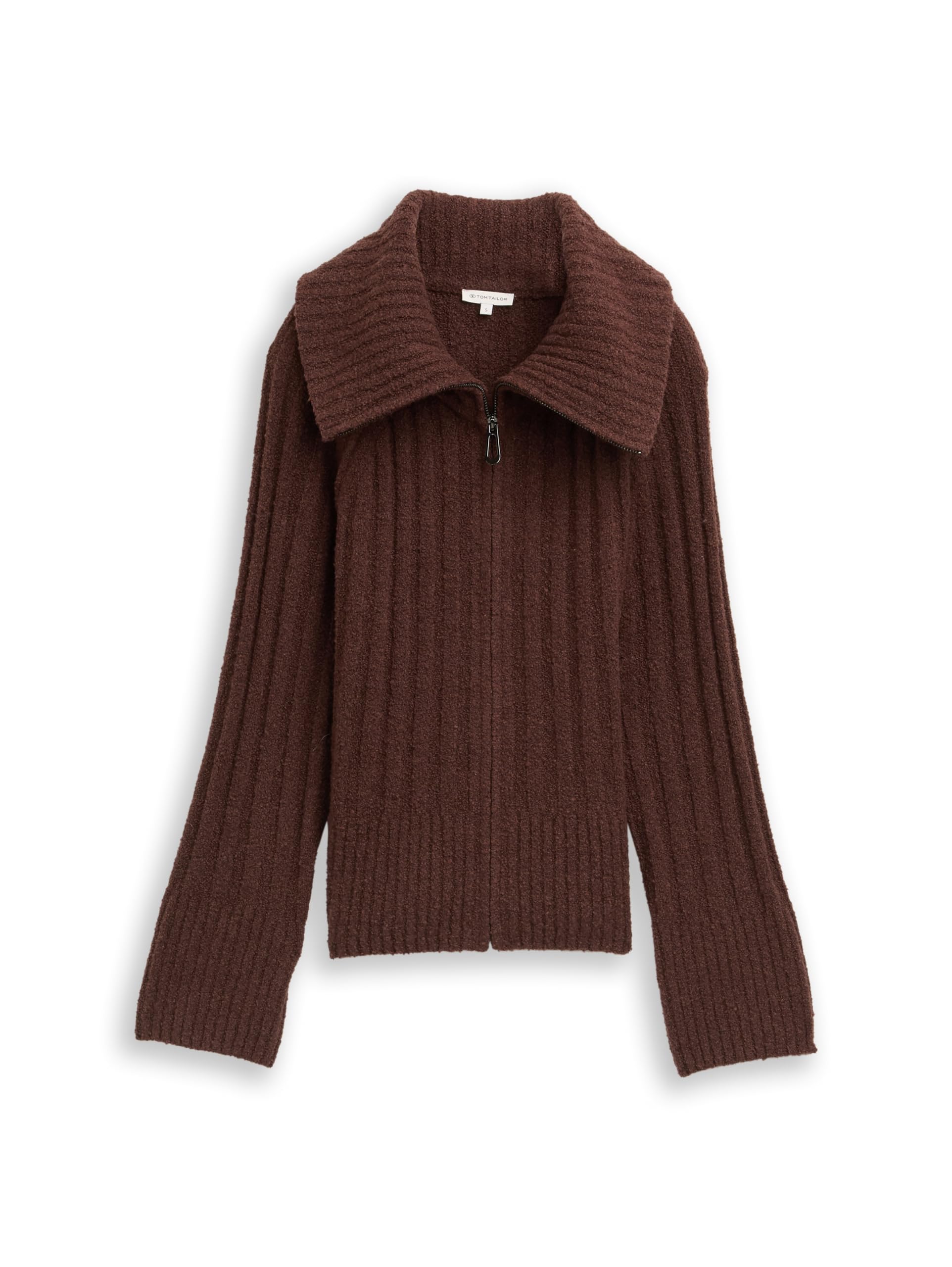 TOM TAILOR Damen Cardigan mit Troyer-Kragen