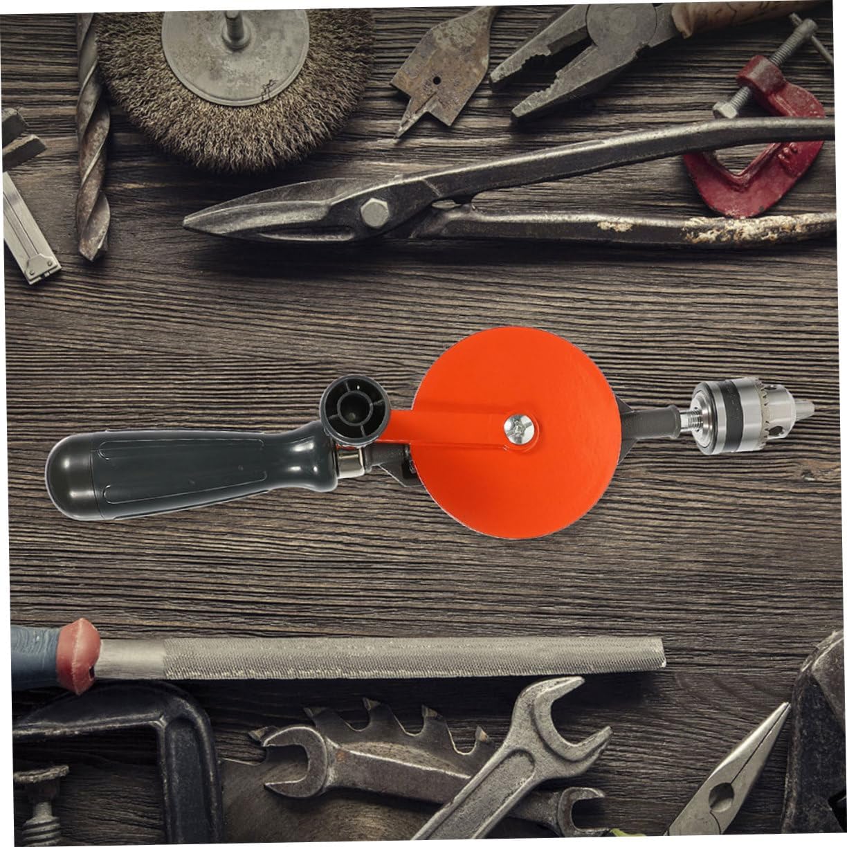 1set Handheld Manual Drilling Puncher for Woodworking Includes Drill Bits High Precision Tool for Projects and Crafts