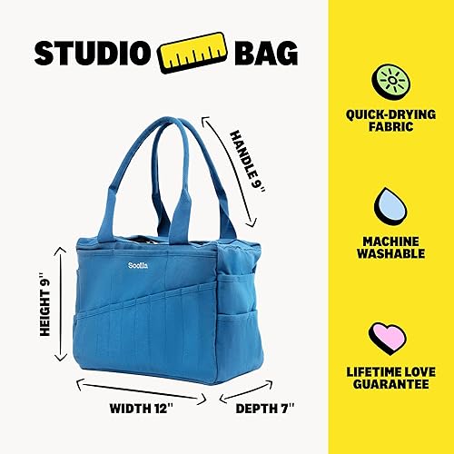 Miniatura 3 de Soolla Bolsa de estudio bolsa de herramientas de cerámica y almacenamiento de suministros de arte, bolsa lavable para manualidades, organizador de