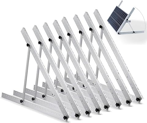 Upgraded 47in 4 Sets Adjustable Solar Panel Tilt Mount Brackets, Foldable Tilt L
