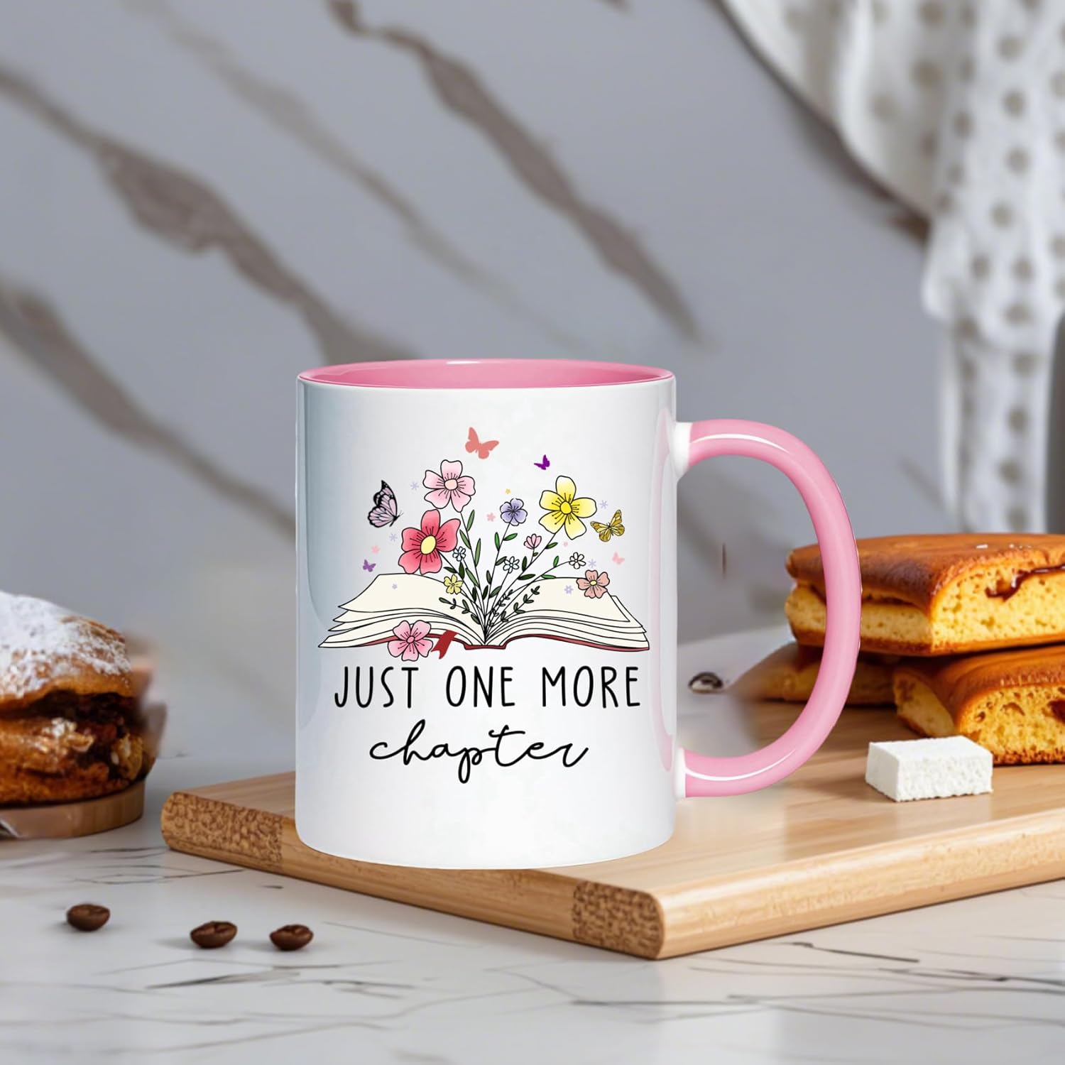 Just One More Chapter 11 Oz Book Lover Ceramic Coffee Mug Cup, Perfect for Book Lovers, Ideal for Reading, 330ml, Modern Style, Reusable, Dishwasher & Microwave Safe - Image 7