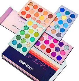 Paleta de sombras Color Board - Paleta de sombras coloridas arco-íris brilhante, paleta de sombra em pó natural maquiagem - impermeável, misturável, longa duração - livre de crueldade