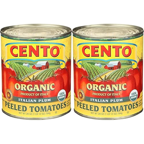 Cento Foods Tomates enteros orgánicos, 28 onzas (paquete de 2)