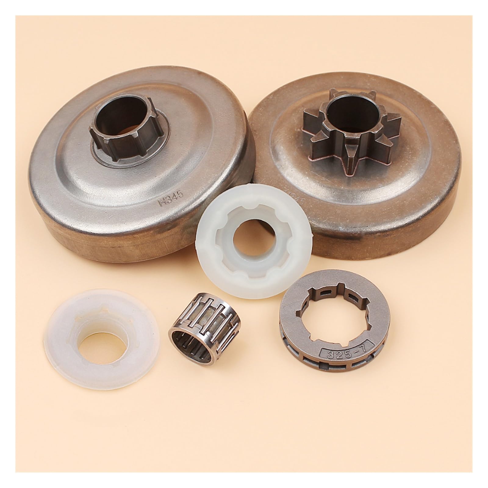 325 "7T tambor de embrague piñón llanta tornillo sin fin engranaje cojinete Kit apto for H 340 345 346XP 350 351 353 445 450 E piezas de motosierra