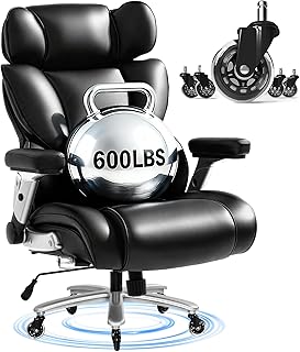 FLEXISPOT 600lbs Big and Tall Office Chair for Heavy People, Heavy Duty Computer Desk Chair with Dynamic Lumbar Support 2D Price In India