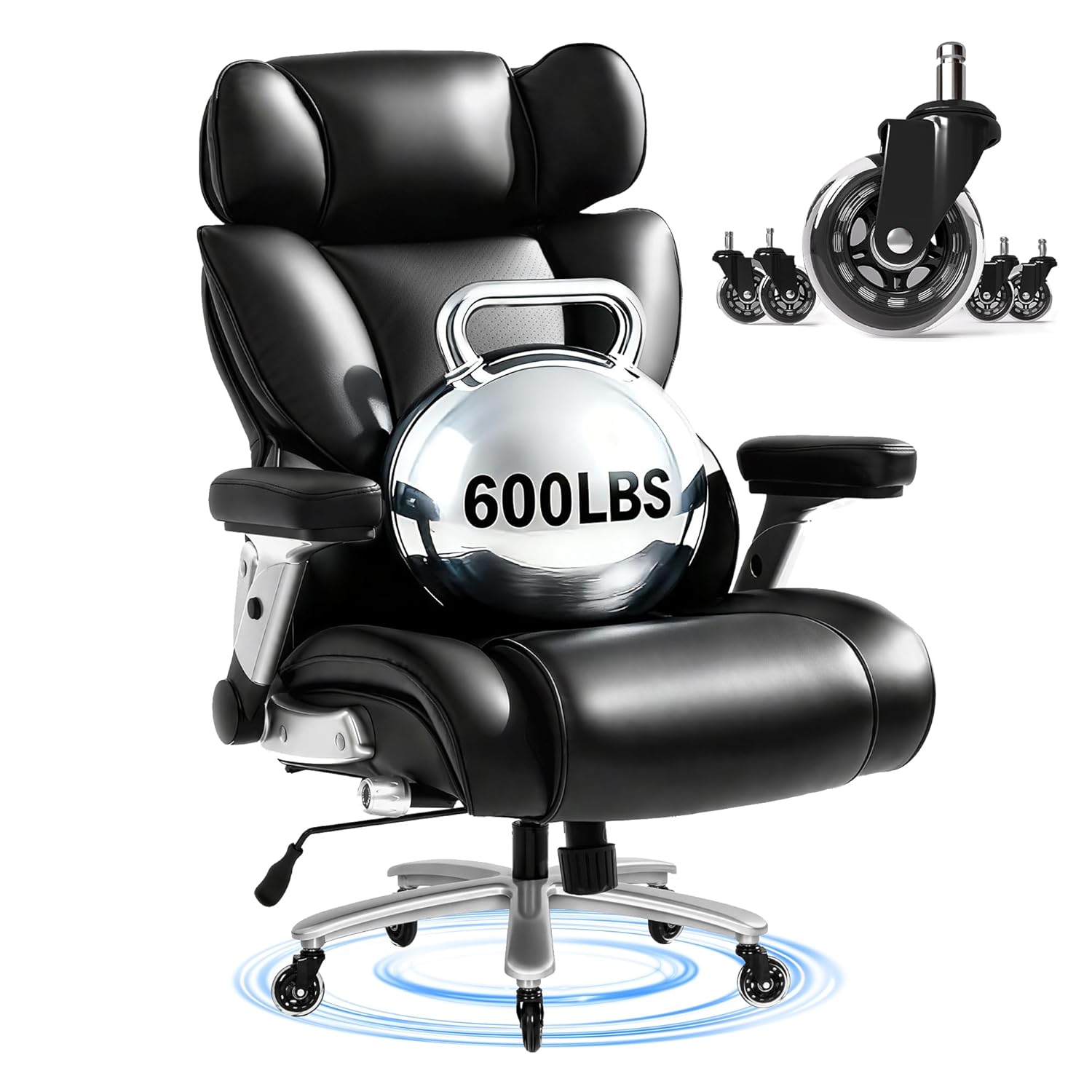 FLEXISPOT 600lbs Big and Tall Office Chair for Heavy People Heavy Duty Computer Desk Chair with Dynamic Lumbar