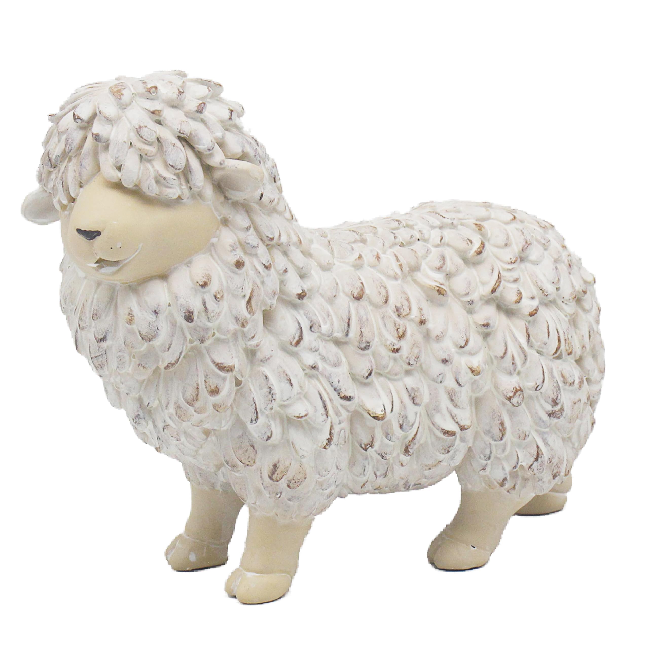 The Leonardo Collection Women's Sheep Shaggy Figurines Statues For Home Decor | Ideal Ornaments Friendship Gifts For & Men | Lovely Table Centerpiece & Living Room Accessories