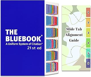 LParkin Index Tabs for The Bluebook 21st Edition, Color-Coded PVC Laminated Tabs for The Bluebook, Includes Alignment Guide, 47 Coding Guidelines Tabs 7 Blank Tabs (Book Not Included)