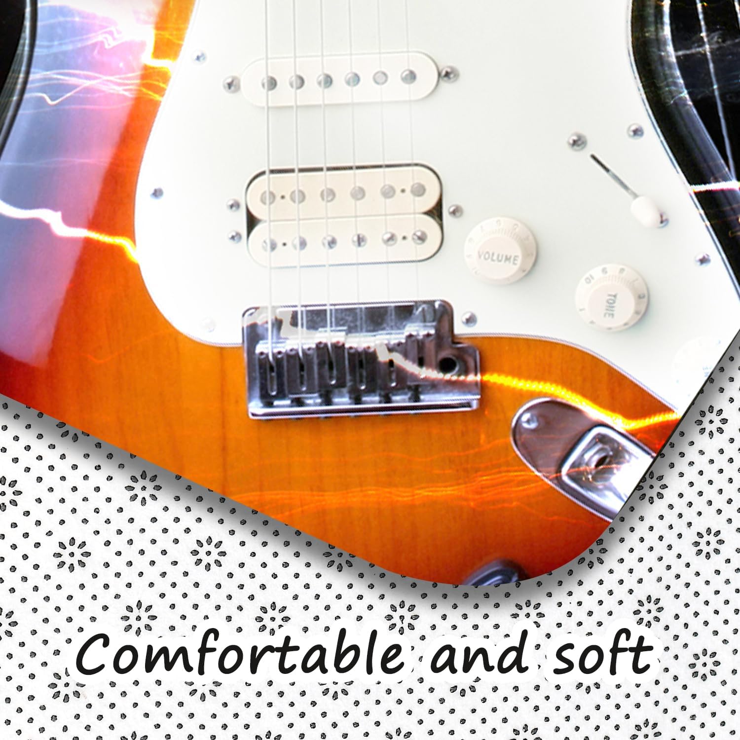 Large Area Rug Carpet Floor Washable Mats Rugs 5'x6' for Living Room Bedroom Home Decor Guitar Music Musical Instruments