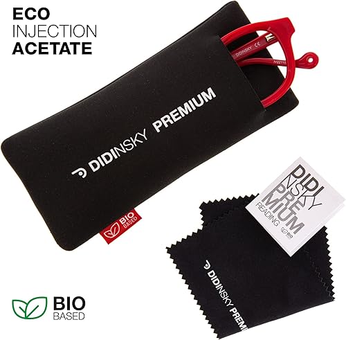 Miniatura 5 de DIDINSKY Gafas De Lectura Con Bloqueo De Luz Azul Unisex Lectores Monturas De Acetato, Patillas Flexibles Y Lentes Antireflectantes - Cereza +2.0 -