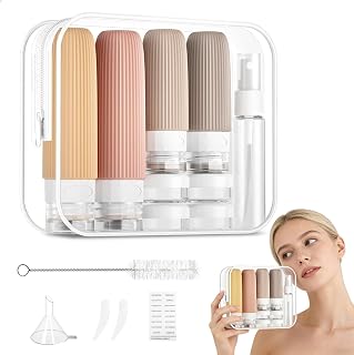 Reiseflaschen zum Befüllen, 16 Stück Silikon Reiseflaschen Set, Reiseflaschen für Toilettenartikel Reise Gadgets, Portable Leak Proof Refillable Toiletry Containers Reisezubehör