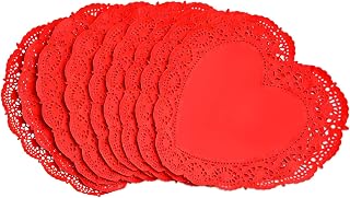 60 Pcs Red Heart Doilies