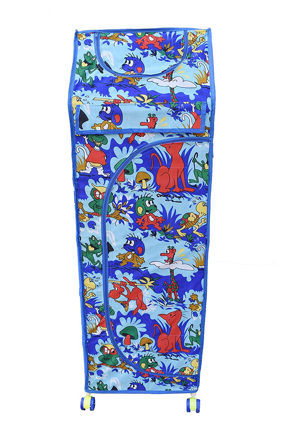 LookNSnap Plastic Baby Wardrobe Multipurpose 6 Shelve, (Unbreakable Material) - Blue 2