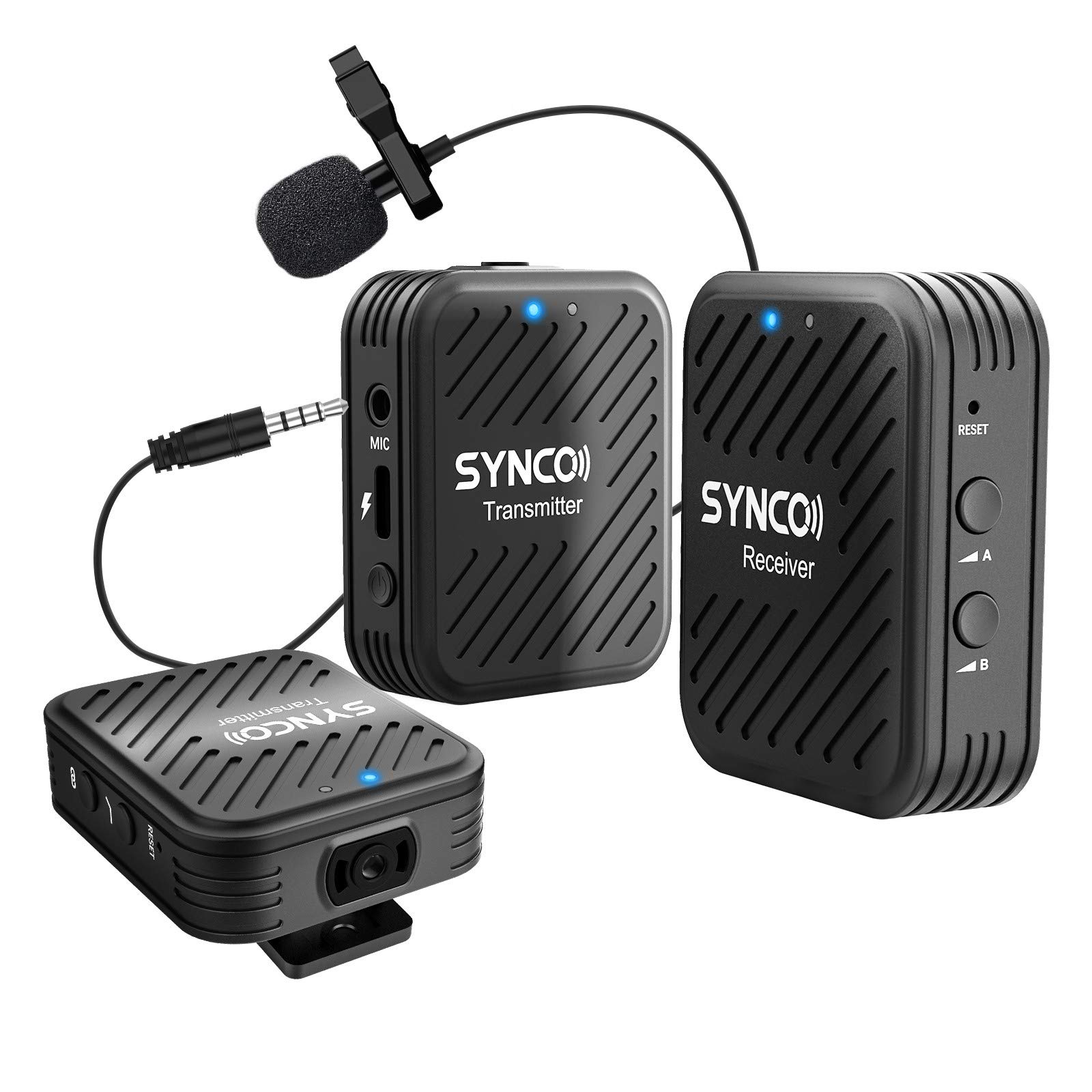 SYNCIO マイクセット 2トランスミッター付き Synco G1 A2 2.4GHz Lavalier Wireless Microphone System with 2