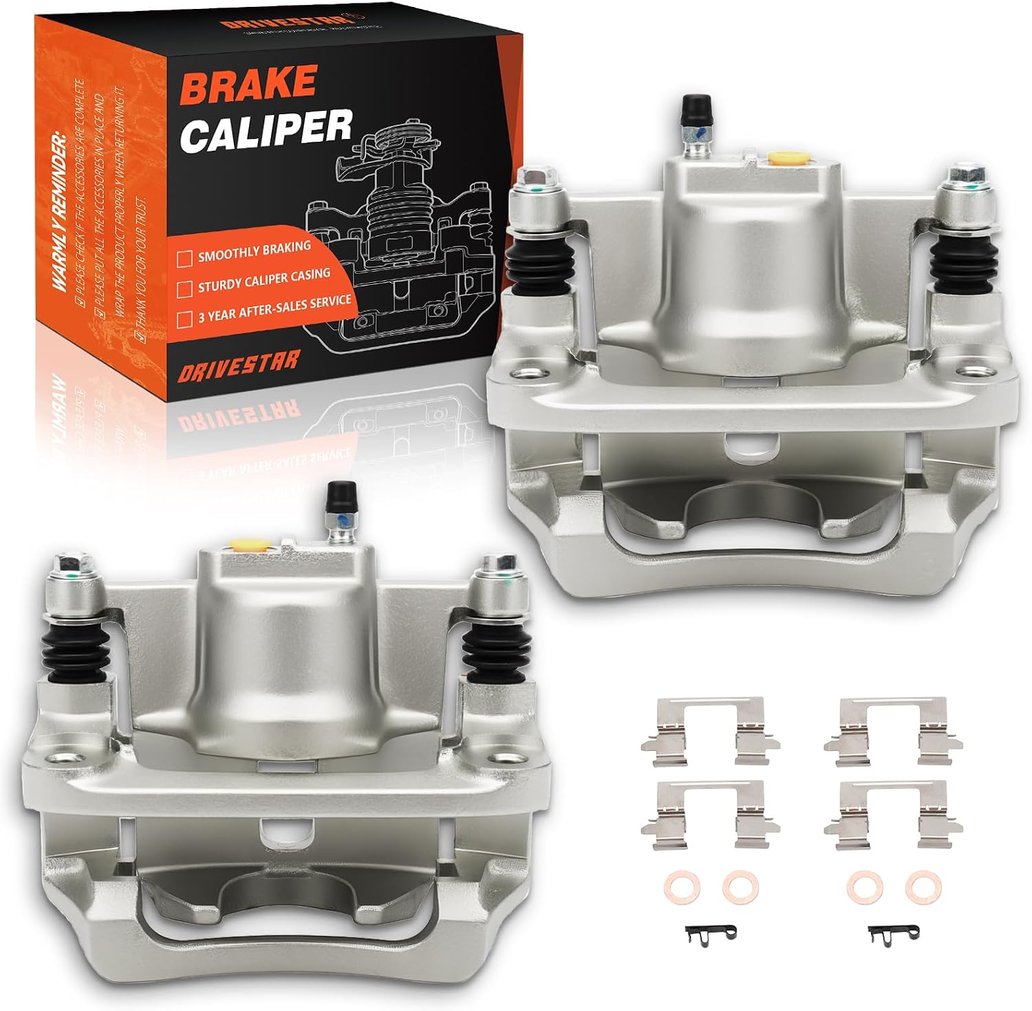 DRIVESTAR Rear Brake Caliper Assembly Pair for Chevrolet Colorado / GMC Canyon (2015–2020)