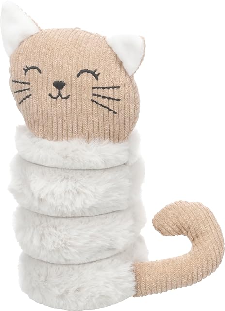 Foto 2 de 5 de Flamingo Juguetes para Perros - Gato Ribola Beige - Suave Felpa con Pana Acanalada - con chirriador