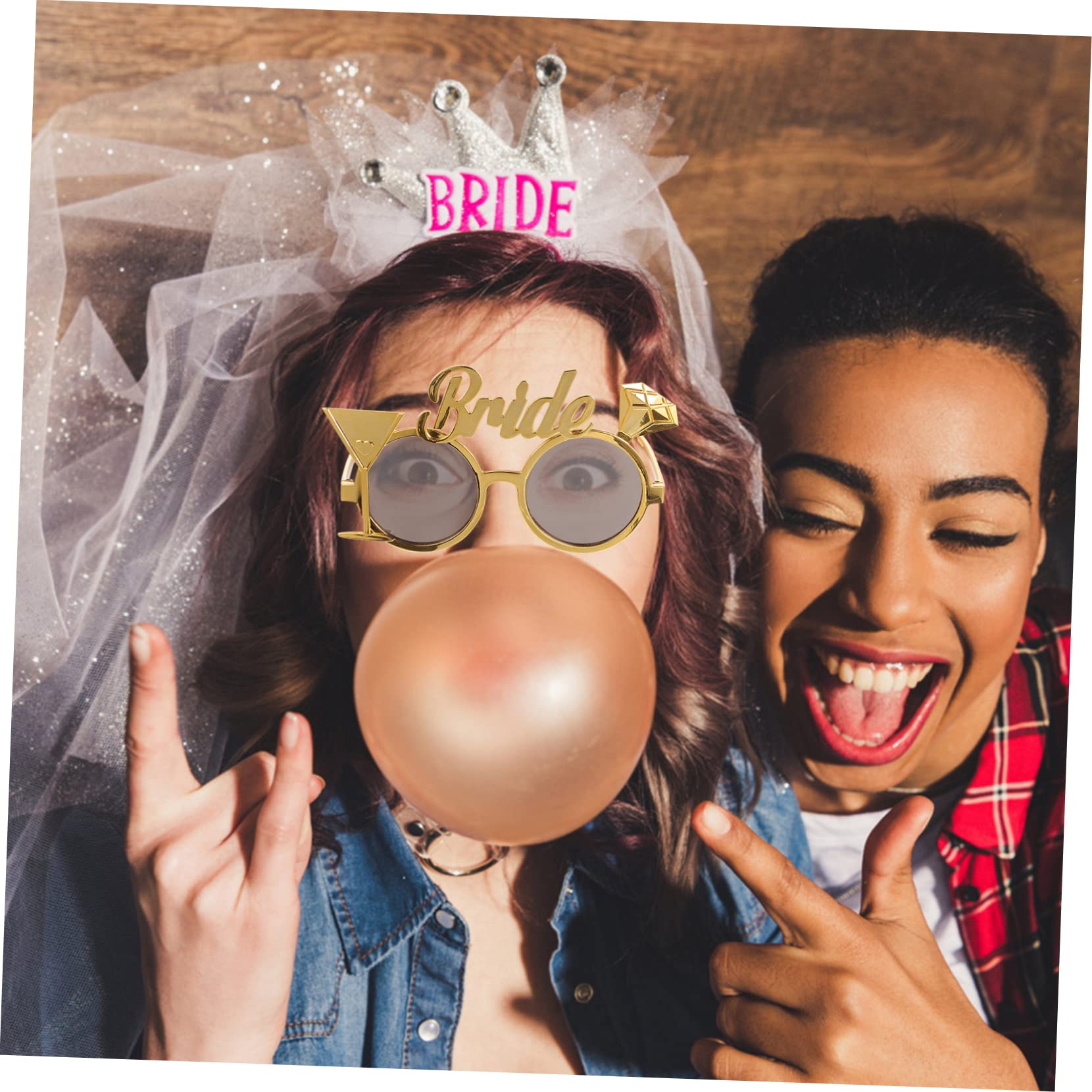 Abaodam 10pièces Lunettes De Mariée pour Enterrement De Vie De Jeune Fille Accessoires Amusants Et Élégants pour Fête Bachelorette Décoration Photo Originale
