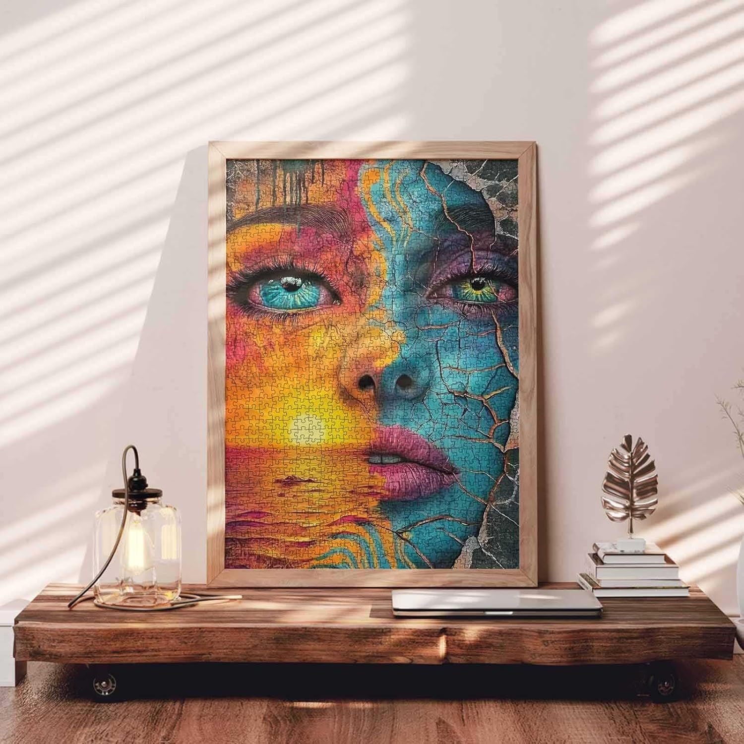 Abstract Woman Face Jigsaw Puzzles 1000 Pieces for Adults,Families(Girl,Sunset,Seascape,Eyes,Lips) Pieces Fit Together Perfectly 19.7''x27.6''inch Performance Frameable Portrait of Female Puzzle Art