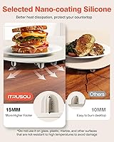 Vista 8 de Food Warming Mat, iTRUSOU 27.5x16'' Electric Warming Tray with 7 Temp-Settings, 1-99h Flexible Timer, Switchable °F/°C, Rollable Food Warmer Keep