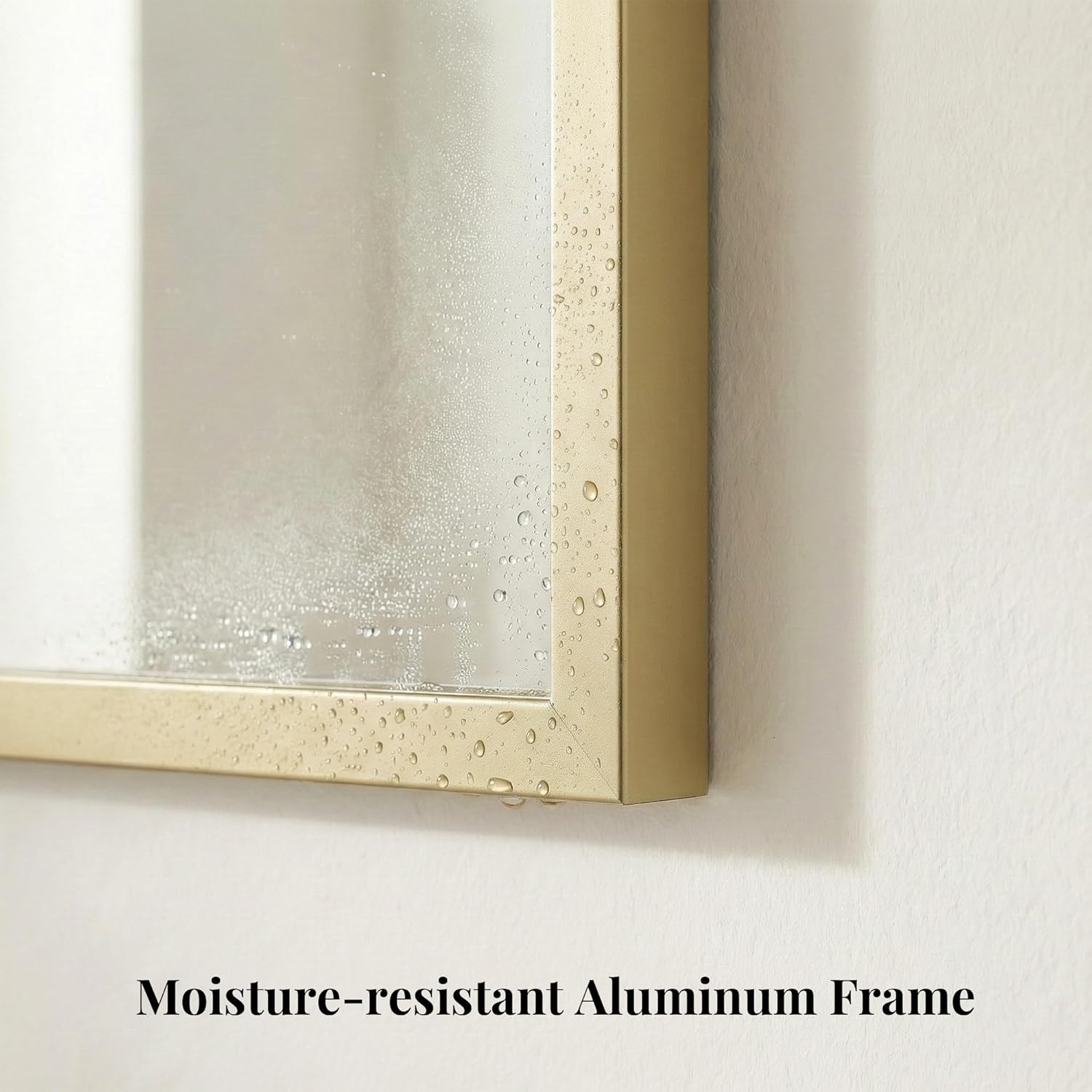 30"x30" Gold Square Mirror for Wall, Metal Framed Bathroom Vanity Mirror, Modern Geometric Mirror for Double Sink, Boho Entryway Decor, Flush Mount