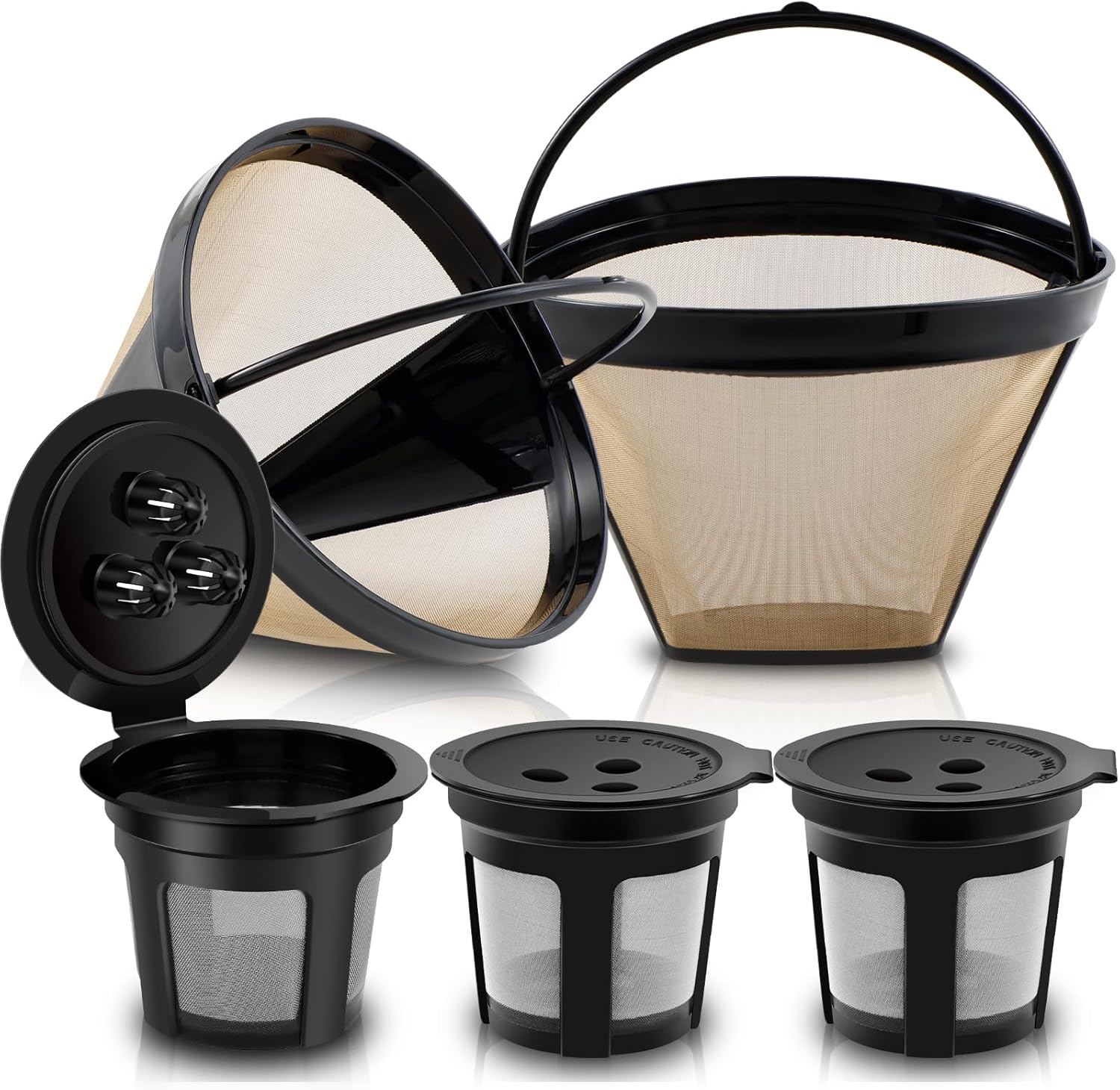 GLMFAN Reusable Coffee Filter for Ninja Dual Brew Coffee Maker, 3 Pack