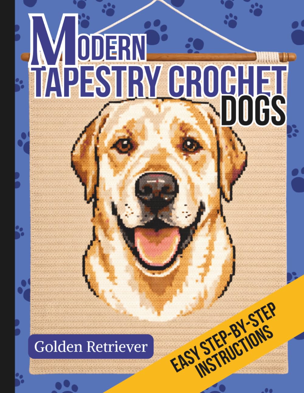 Modern Tapestry Crochet Dogs: Golden Retriever