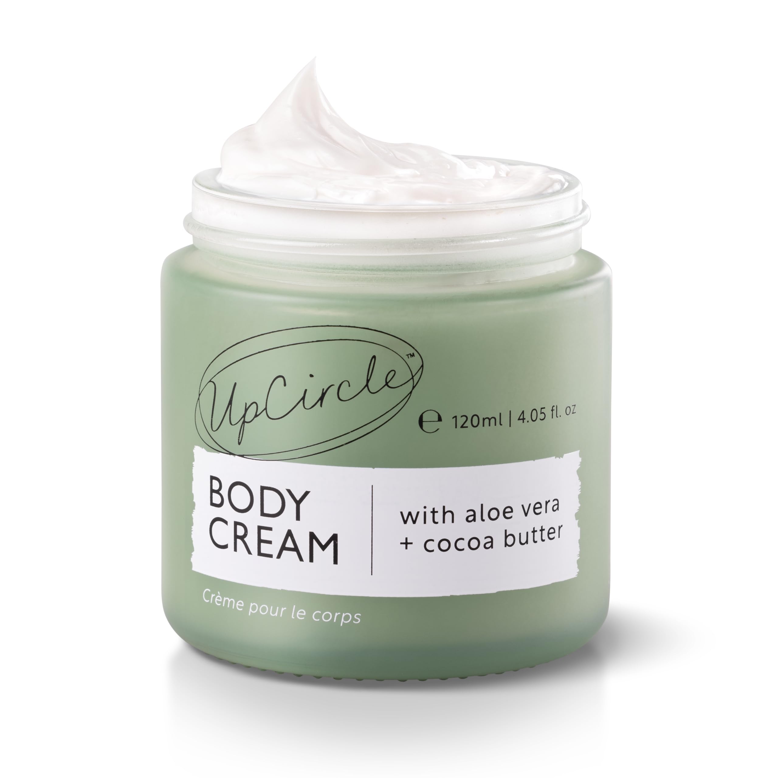 – UpCircle Natural Body Cream - For Soothing + Protecting – Aloe Vera, Cocoa Butter and Linseed Oil - Natural, Vegan + Cruelty-Free