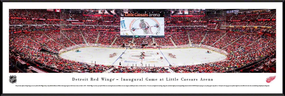 Detroit Red Wings, 1st Game at Lil Caesars - NHL Posters, Framed Pictures and Wall Decor by Blakeway Panoramas