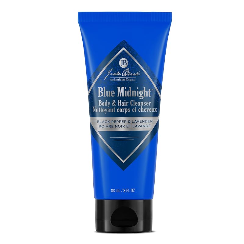 Jack Black Blue Midnight Limpador para Corpo e Cabelo, sem sulfatos, 88 mL