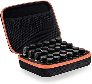 DHXYZZB Essential Oils Carrying Case, 30 Bottles 5ml, 10ml, 15ml Insulin Peptide Vial Storage Box Alcohol Ink Bottles Storage Organizer Bag Hard Shell EVA Nail Polish Case Holds