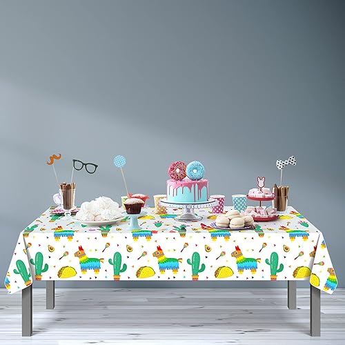Miniatura 4 de 3 manteles de decoración de mesa del Cinco de Mayo, suministros para fiesta de cumpleaños mexicana, accesorios de regalo, cactus y tacos de plástico