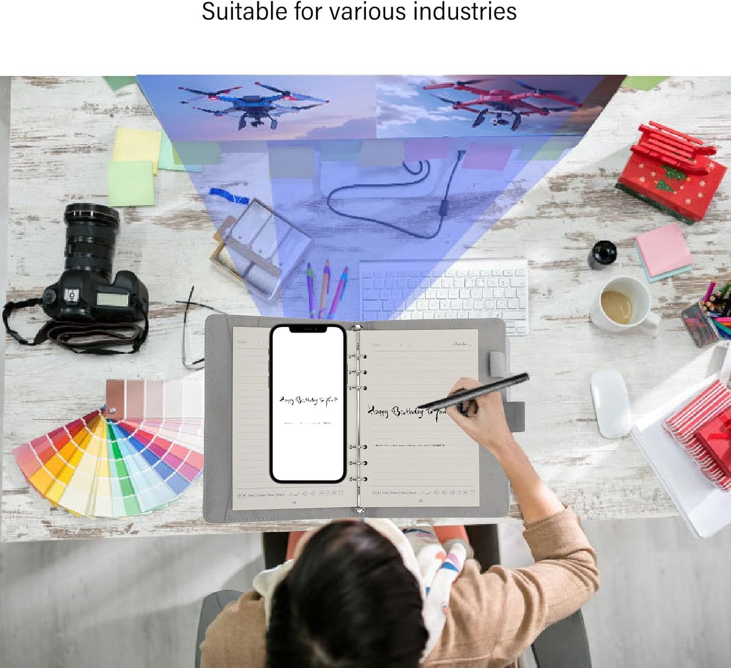 Bewinner Digital Smart Pens Digital Notebook Set, Real Time Synchronization Digitization Smart Pen for Digitizing, Storing, and Sharing Notes, Digital Writing Set for Note Taking