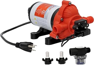 SEAFLO 33-Series 115V AC Water Pressure Pump 3.3 GPM 45 PSI Self-Priming for RV Marine Boats - NSF Certified 4-Year Warranty