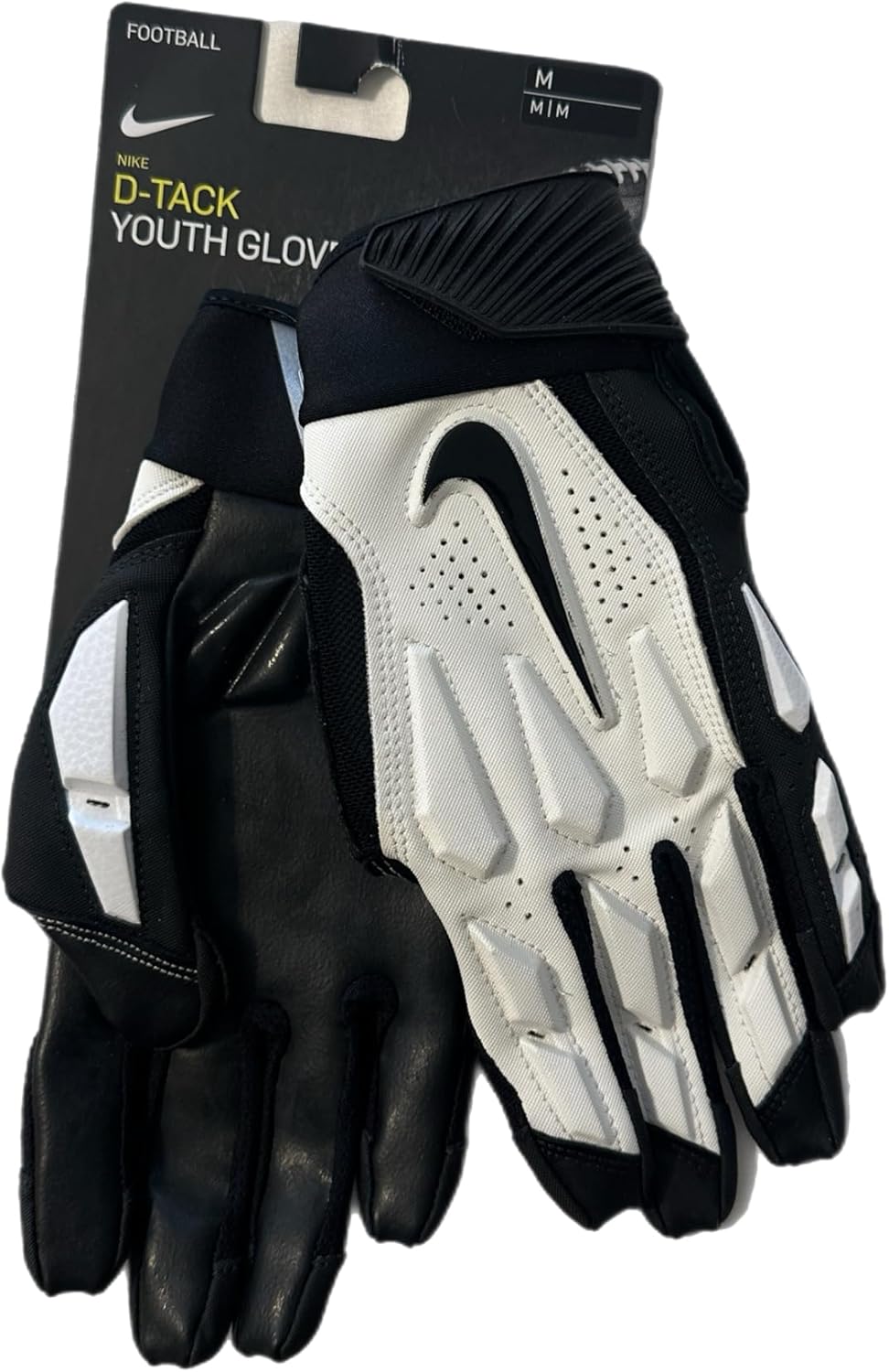 Nike Youth DEF Tackle 6.0 Football Gloves White | Black Medium