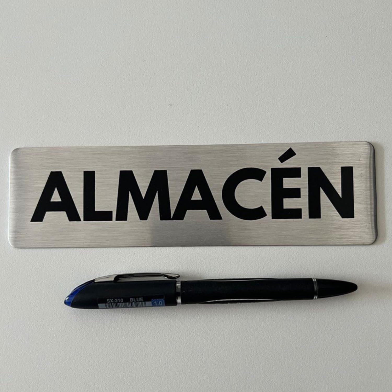 LEIASA Schilderset "Drücken/Ziehen" – 2 Aluminiumschilder, 5x18 Cm, 3M-Kleber Für Türen